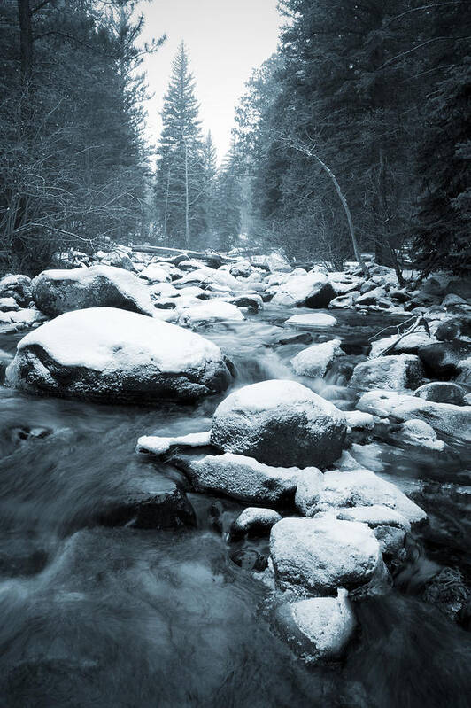 Rocky Art Print featuring the photograph Cold Stream by Mike Irwin
