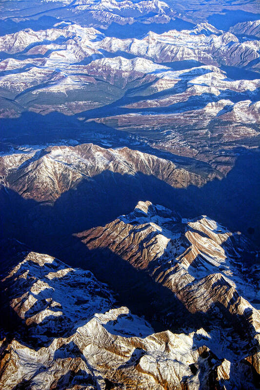 'aerial Photography' Art Print featuring the photograph Colorado Rocky Mountains PLANET eARTh by James BO Insogna