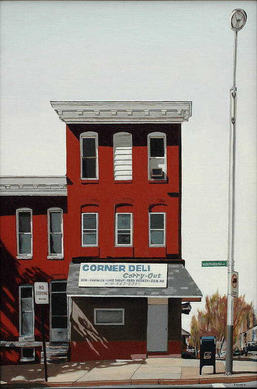 Urban Landscape Art Print featuring the painting Corner Deli by Craig Morris