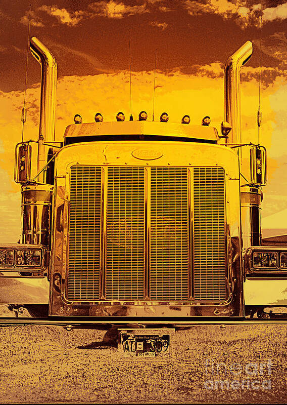 Trucks Art Print featuring the photograph Desert Hauler Abstract by Randy Harris