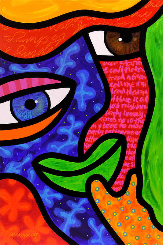 Eyes Art Print featuring the painting Dream Weavers by Steven Scott