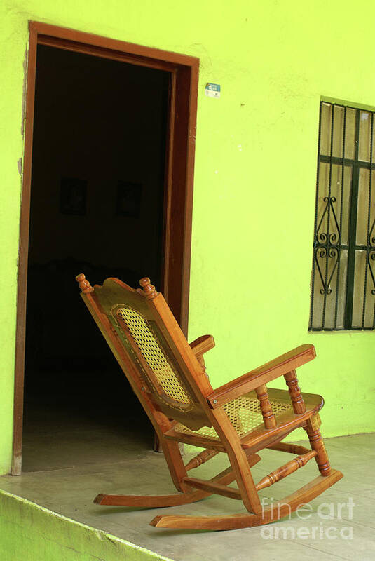 Mexico Art Print featuring the photograph EL QUELITE ROCKING CHAIR Mexico by John Mitchell