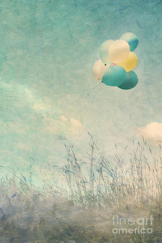 Balloon Art Print featuring the photograph Floating by Stephanie Frey