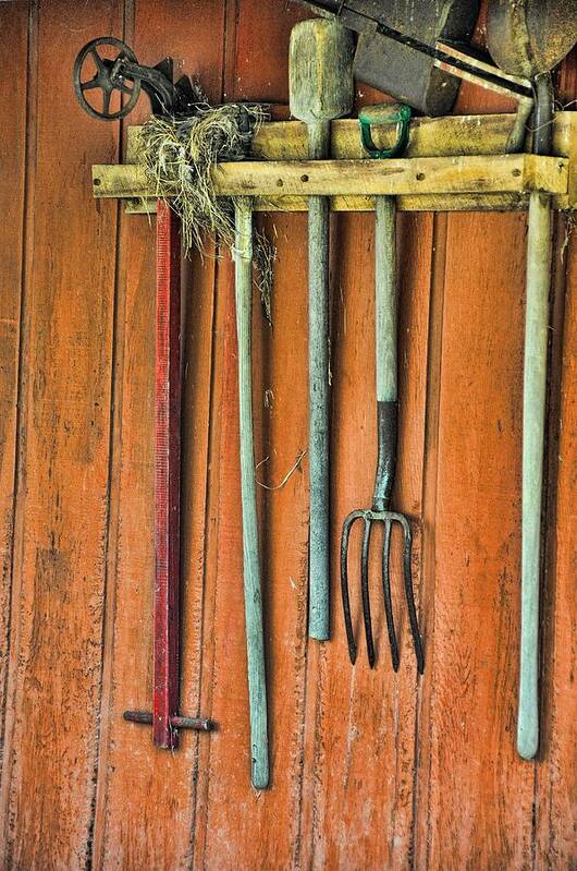 Still Life Art Print featuring the photograph Garden Tools by Jan Amiss Photography