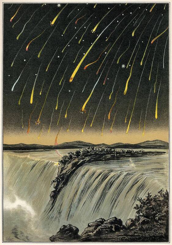 North America Art Print featuring the photograph Leonid Meteor Shower Of 1833, Artwork by Detlev Van Ravenswaay