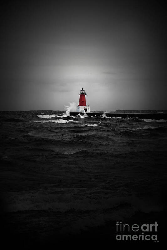 America Art Print featuring the photograph Lighthouse Glow by Ms Judi