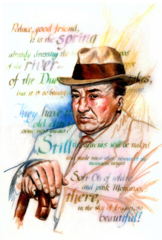 Poets Art Print featuring the painting Machado by Ken Meyer jr