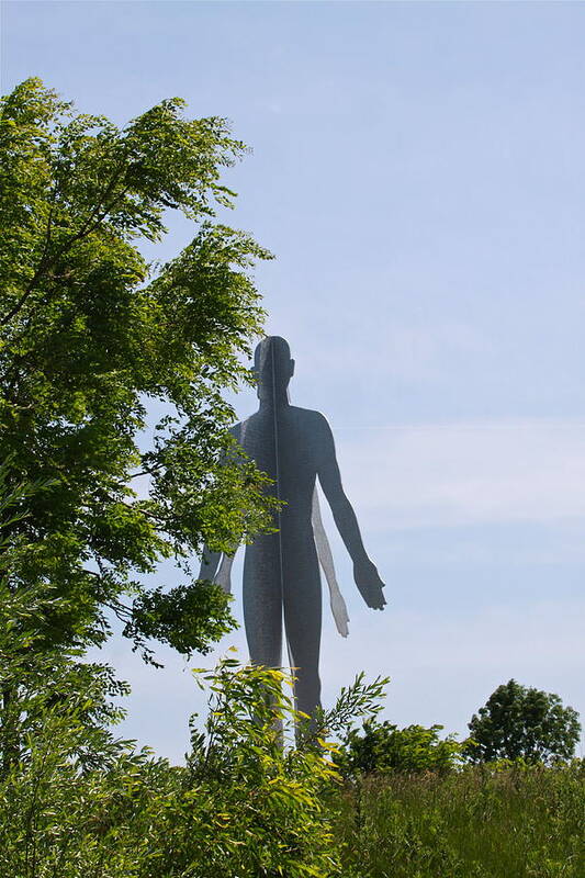 Sculpture Art Print featuring the photograph Man and Nature by Kate Purdy