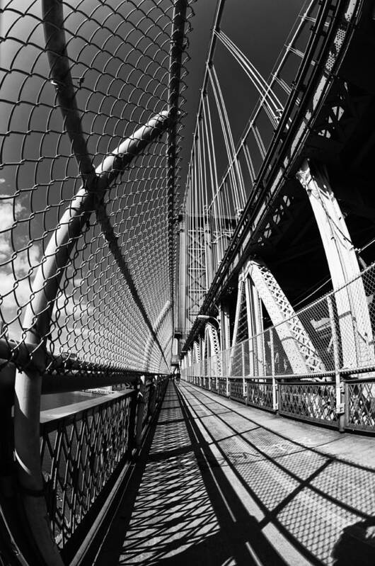 Bridge Art Print featuring the photograph Manhattan Bridge Walk by Roni Chastain