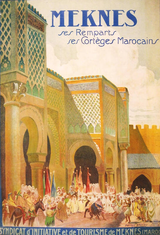 Africa Art Print featuring the digital art Meknes Morocco by Georgia Clare