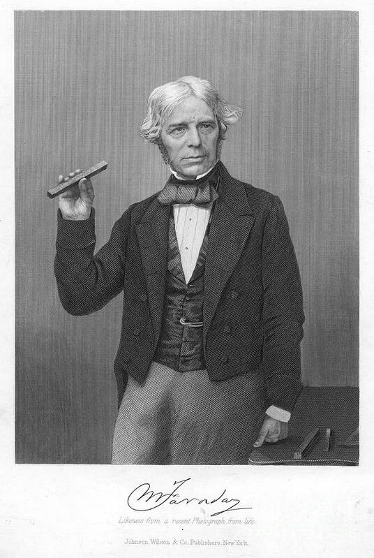 19th Century Art Print featuring the photograph Michael Faraday (1791-1867) by Granger