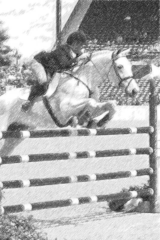 Horse Show Art Print featuring the photograph Over Easy by Carrie Cranwill