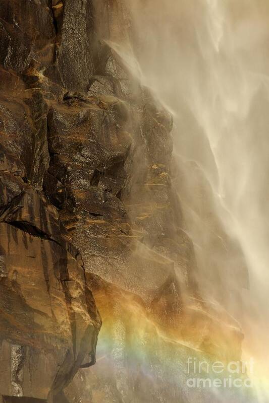 Yosemite National Park Art Print featuring the photograph Rainbow On The Rocks by Adam Jewell