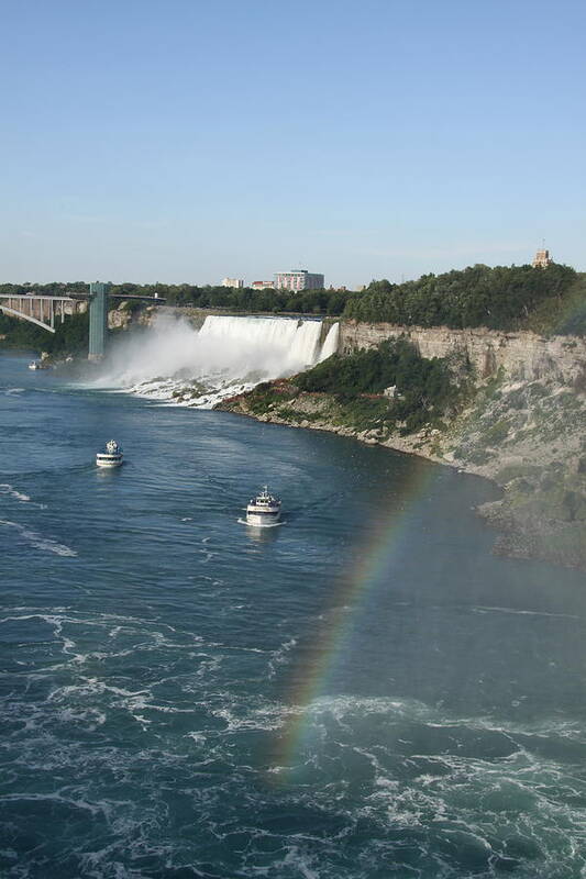Rainbow Art Print featuring the photograph Rainbow Over Niagara Fall by Christiane Schulze Art And Photography
