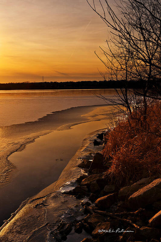 Sunset Art Print featuring the photograph Refreeze by Ed Peterson