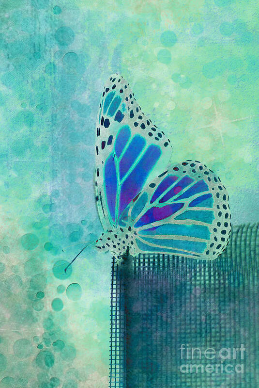 Butterfly Art Print featuring the digital art Reve de Papillon - s02b by Variance Collections