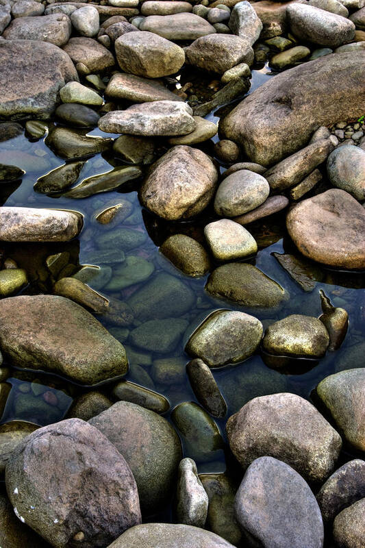 River Art Print featuring the photograph River Rocks by Nick Shirghio