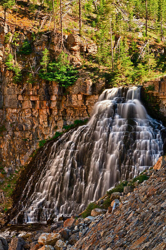Yellowstone Art Print featuring the photograph Rustic Falls by Greg Norrell