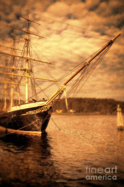 Ship Art Print featuring the photograph Ship in Harbor by Jill Battaglia