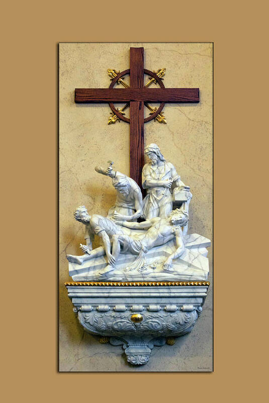 Statue Art Print featuring the photograph Station of the Cross 11 by Thomas Woolworth