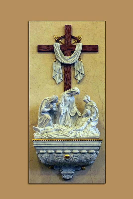 Statue Art Print featuring the photograph Station of the Cross 13 by Thomas Woolworth