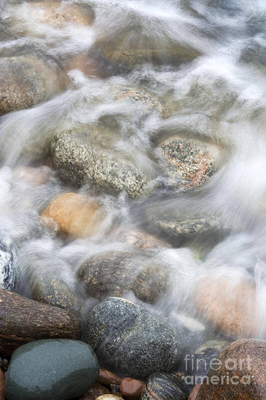 Stones Art Print featuring the digital art Stones in water2 by Johnny Hildingsson