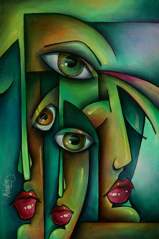 Urban Expressions Art Print featuring the painting 'Suspicion' by Michael Lang
