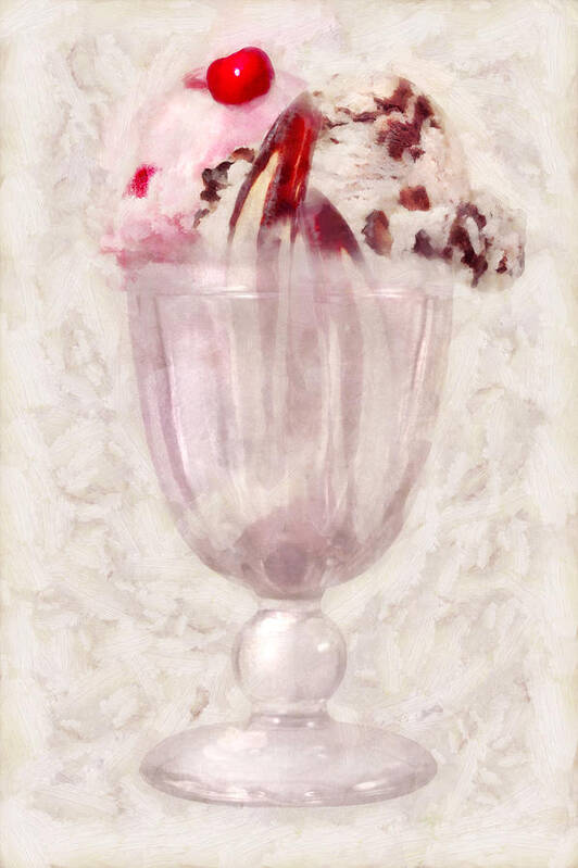 Ice Cream Art Print featuring the photograph Sweet - Ice Cream - Ice cream sundae by Mike Savad
