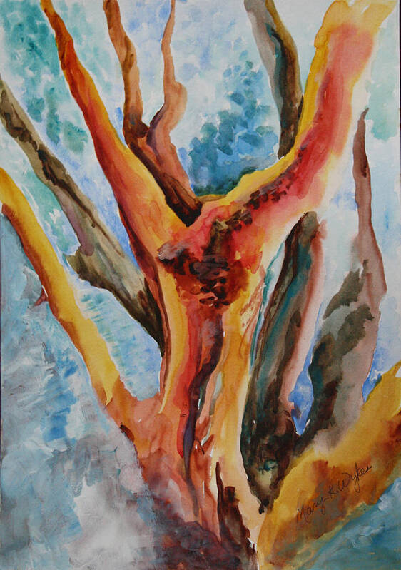 Trees Art Print featuring the painting Symphony of Branches by Mary Beglau Wykes