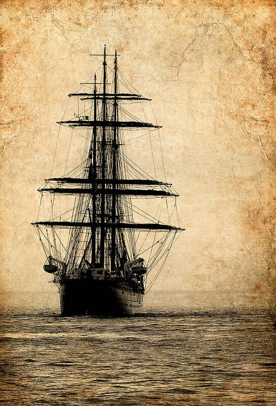 Textured Art Print featuring the photograph Tall Ship by Fred LeBlanc