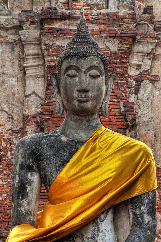 Ayutthaya Art Print featuring the photograph Thai Buddha by Adrian Evans