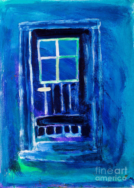 Blue Art Print featuring the painting The Blue Door by Simon Bratt