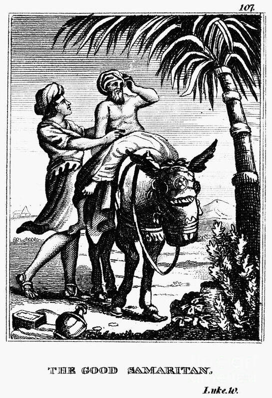 1800 Art Print featuring the photograph The Good Samaritan by Granger