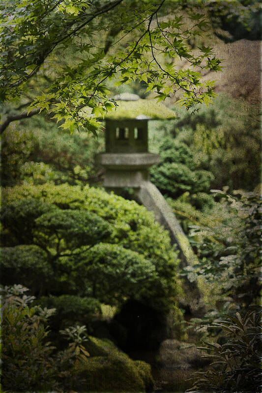 Portland Japanese Garden Art Print featuring the photograph The Lantern by Rebecca Cozart