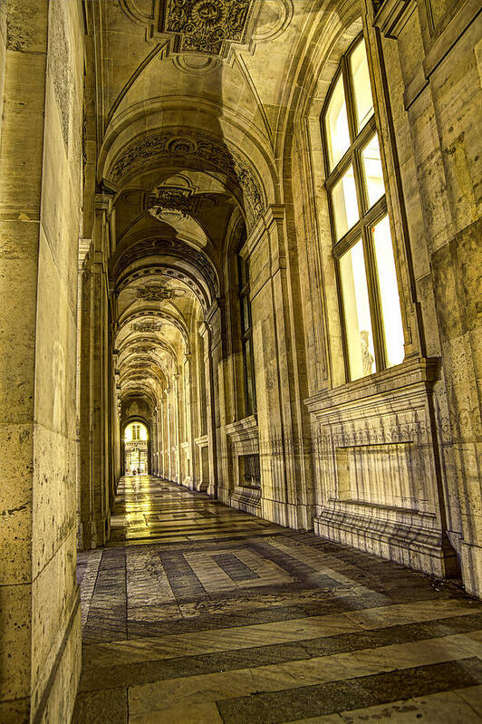 Louvre Art Print featuring the photograph The Louvre Hall of Shadows by Mark Harrington