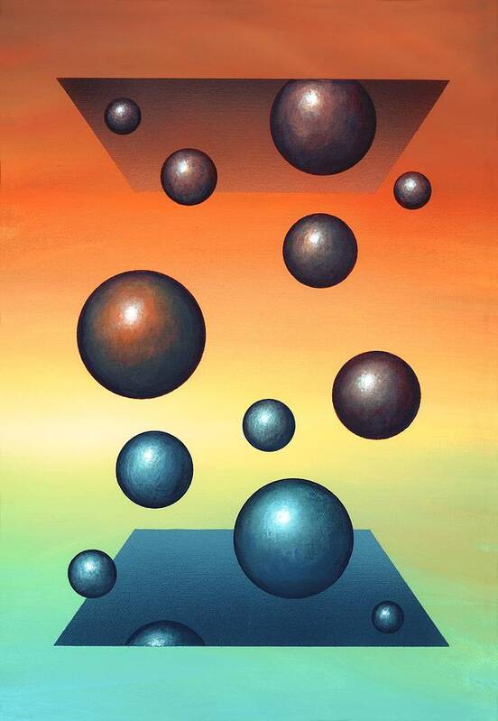 Molecule Art Print featuring the photograph Thermodynamics, Conceptual Artwork by Richard Bizley