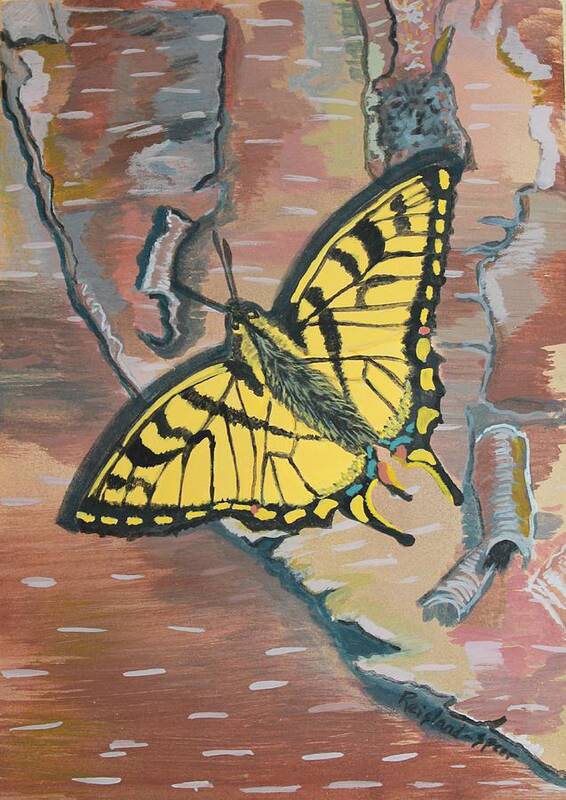  Butterfly Art Print featuring the painting Tiger Swallowtail by Amy Reisland-Speer