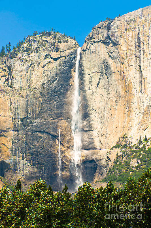 Waterfall Print Art Print featuring the photograph Upper Yosemite Falls by L J Oakes