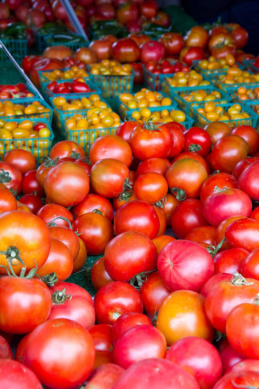 Vegetation Art Print featuring the photograph Variety Of Tomatoes by Dina Calvarese