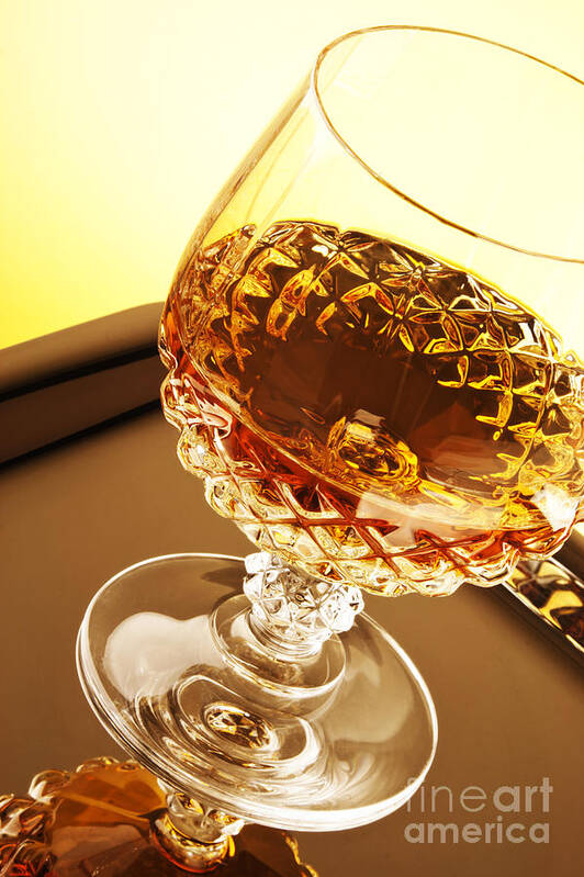Whiskey Art Print featuring the photograph Whiskey in glass by Blink Images