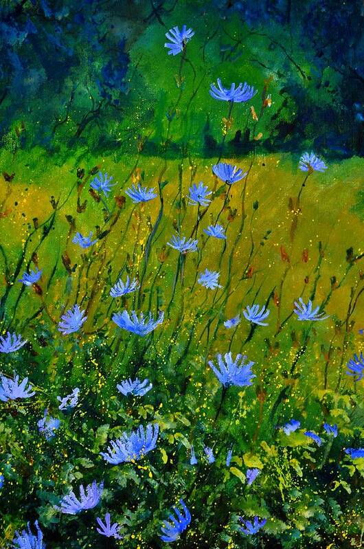 Floral Art Print featuring the painting Wild Flowers 911 by Pol Ledent