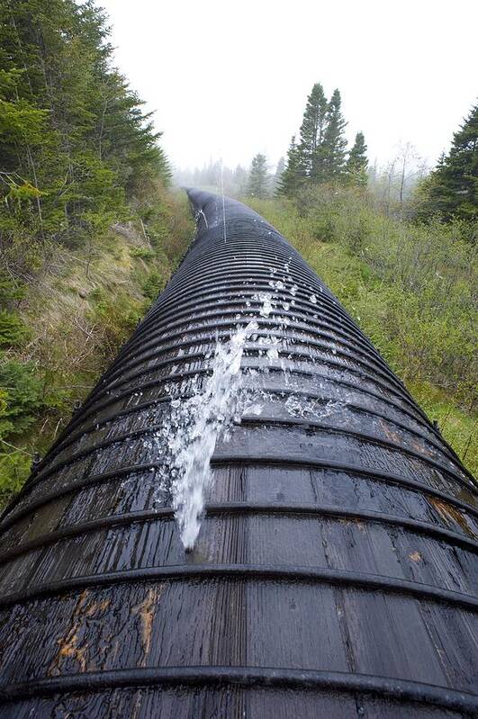 Penstock Art Print featuring the photograph Wooden Penstock by David Nunuk