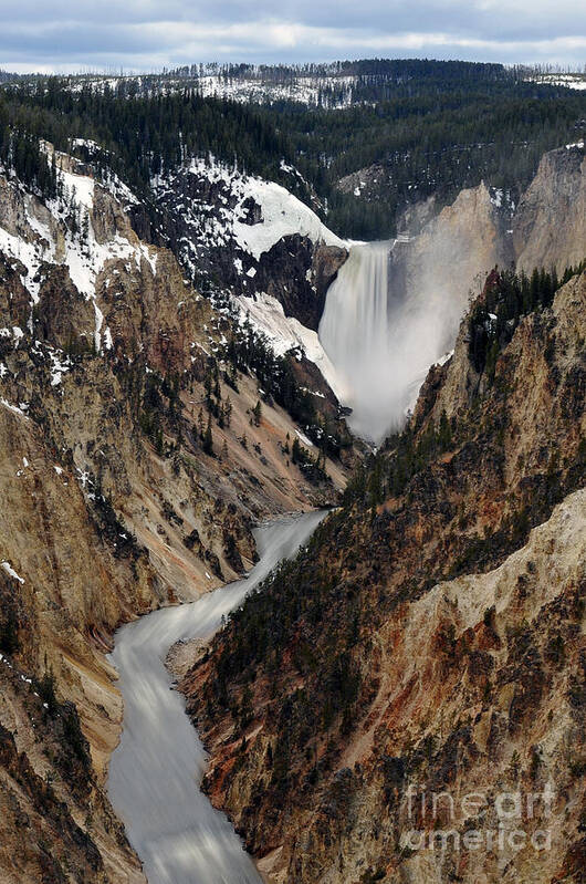 Yellowstone Falls Art Print featuring the photograph Yellowstone falls by Dan Friend