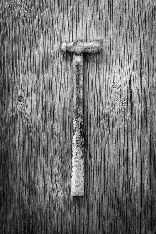 Background Art Print featuring the photograph Ball Peen Hammer #1 by YoPedro