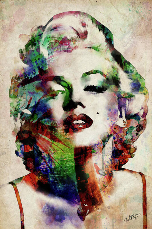 Marilyn Art Print featuring the digital art Marilyn by Michael Tompsett