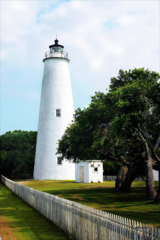 Photo Art Print featuring the photograph Ocracoke Lighthouse #1 by Alan Hausenflock