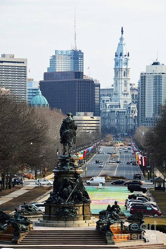 Cities Art Print featuring the photograph Philadelphia - The Parkway #1 by Cindy Manero