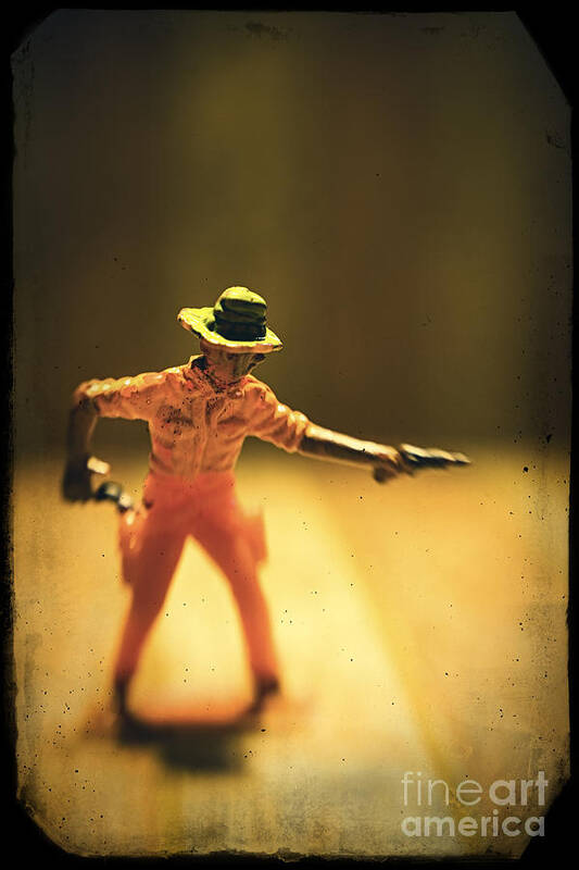 Vintage Art Print featuring the photograph Toy Gunslinger #1 by A Cappellari