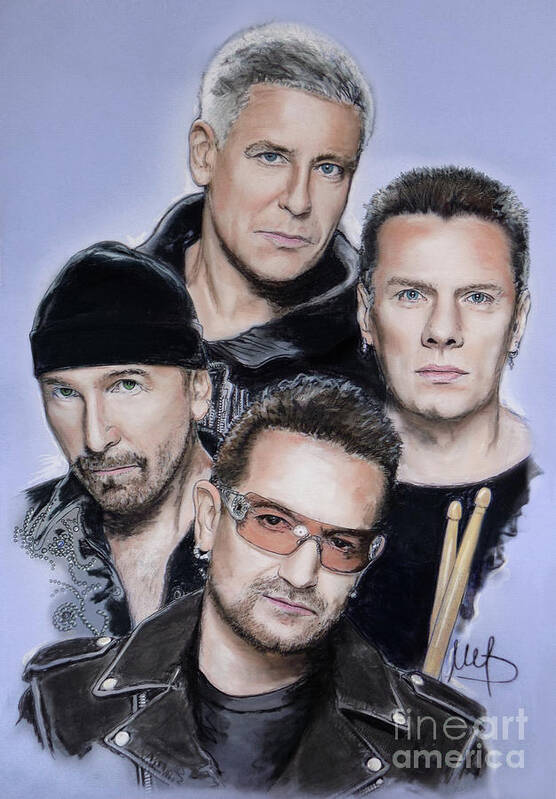 U2 Art Print featuring the painting U2 #1 by Melanie D