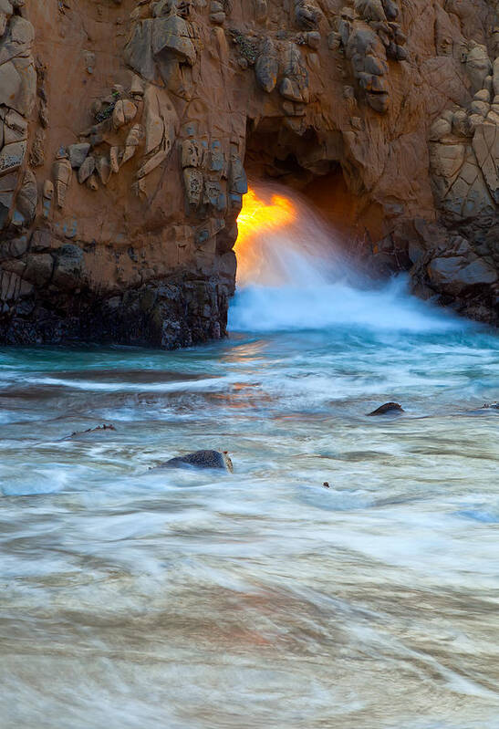 Landscape Art Print featuring the photograph Water and Fire by Jonathan Nguyen